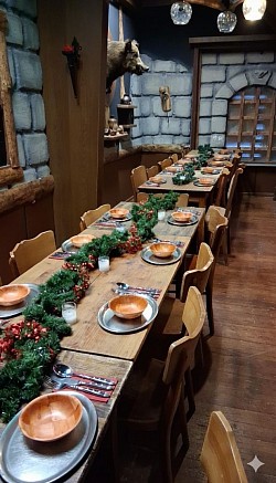 Weihnachtsessen einer Firma